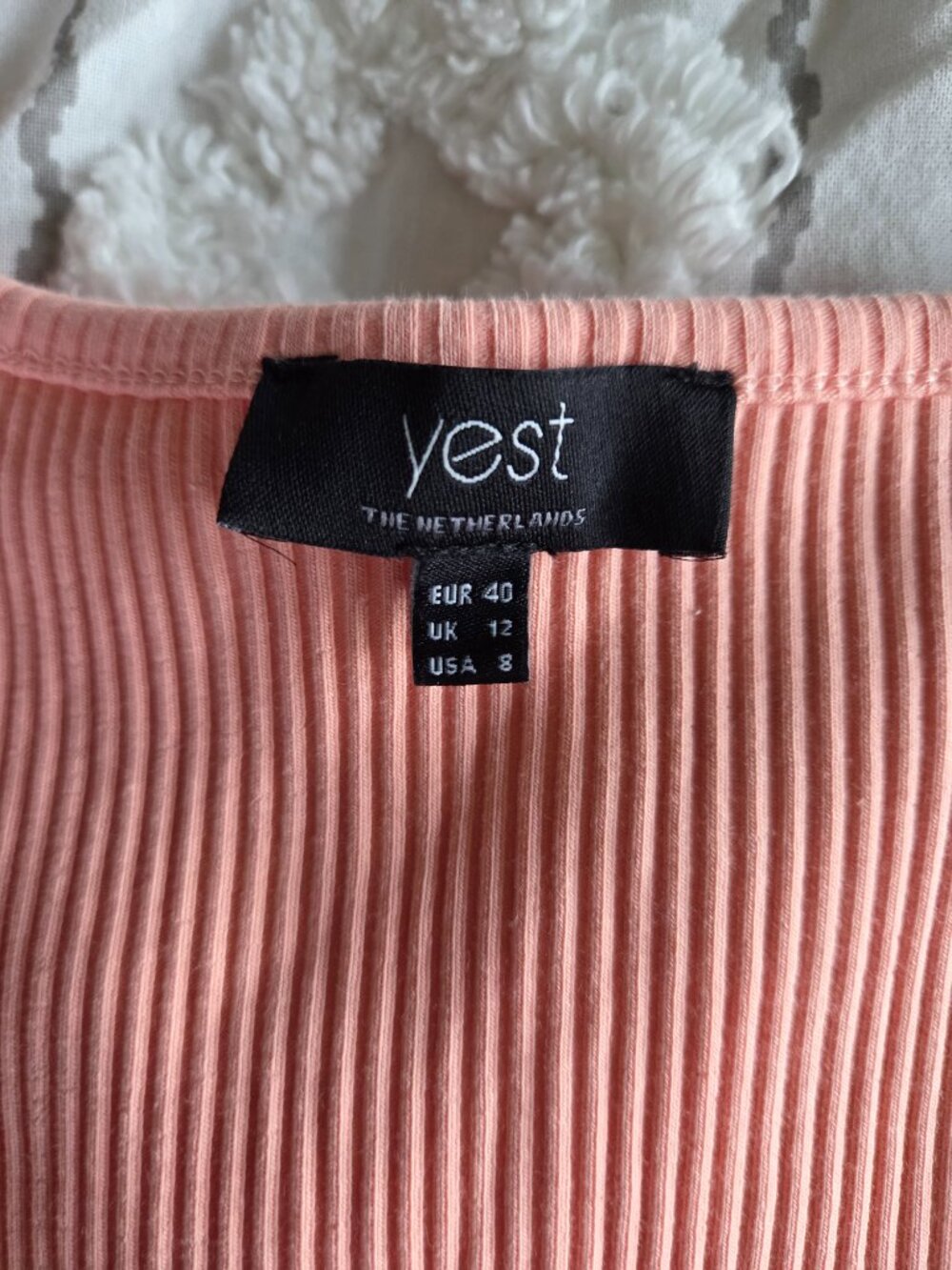 Peach Ribbed Tank - Picture 3 of 3